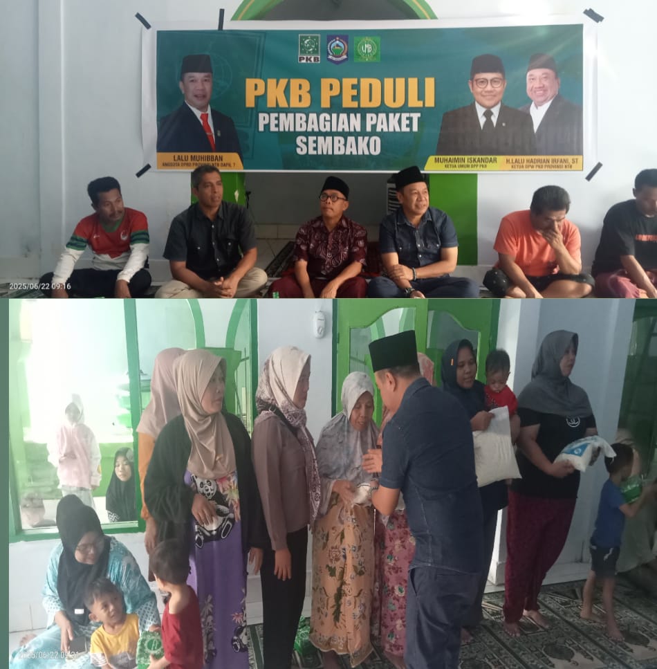 Lalu Muhibban saat melaksanakan kegiatan PKB Peduli